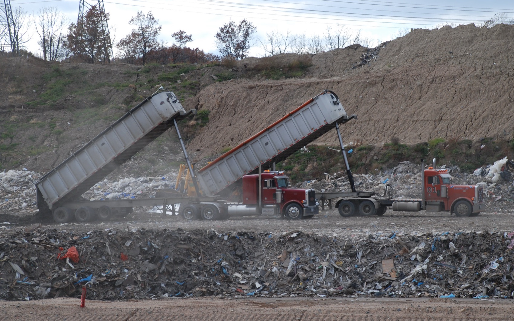 Rock On Trucks aluminum end dump hauling aggregate