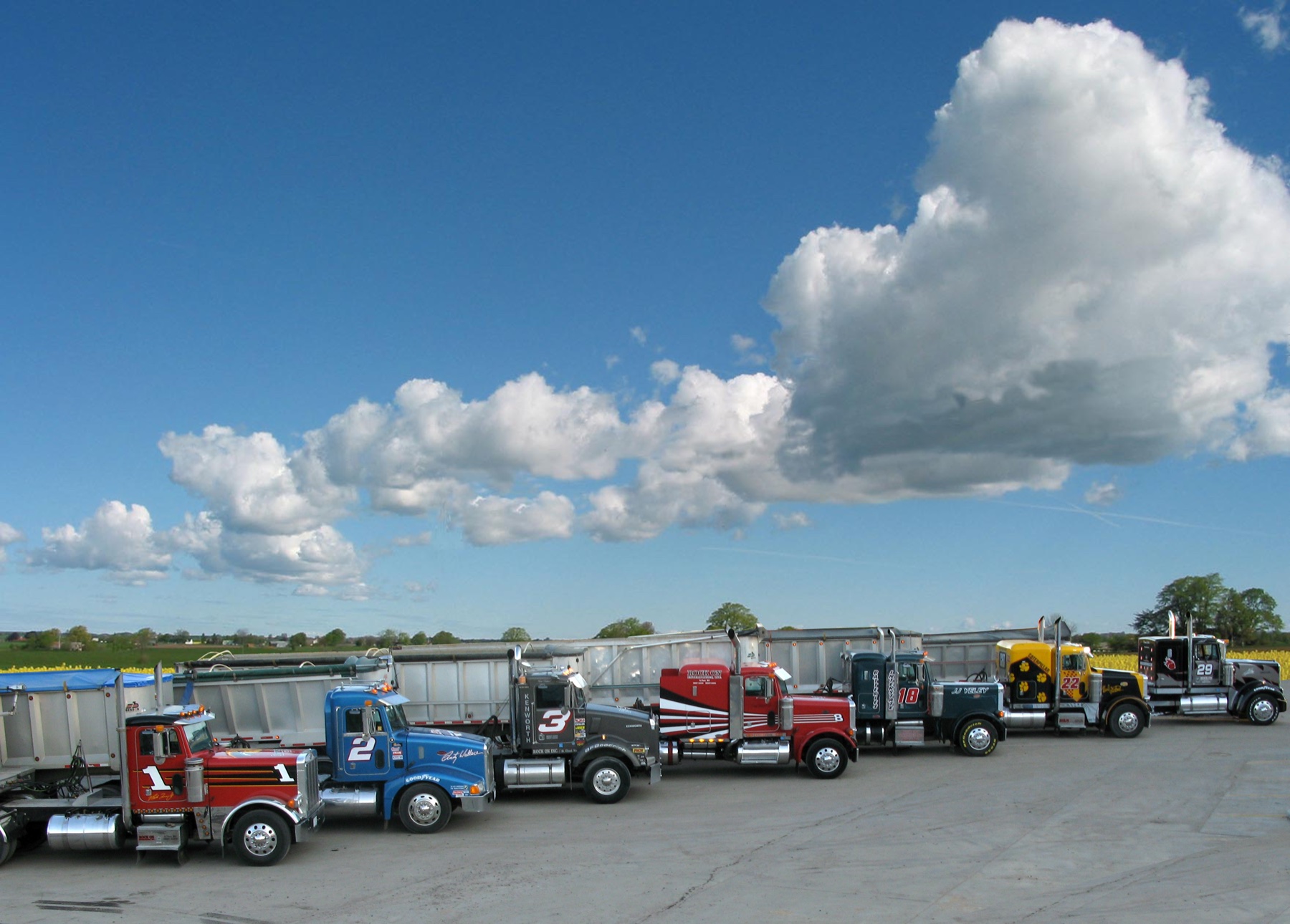 Rock On Trucks company fleet lined up